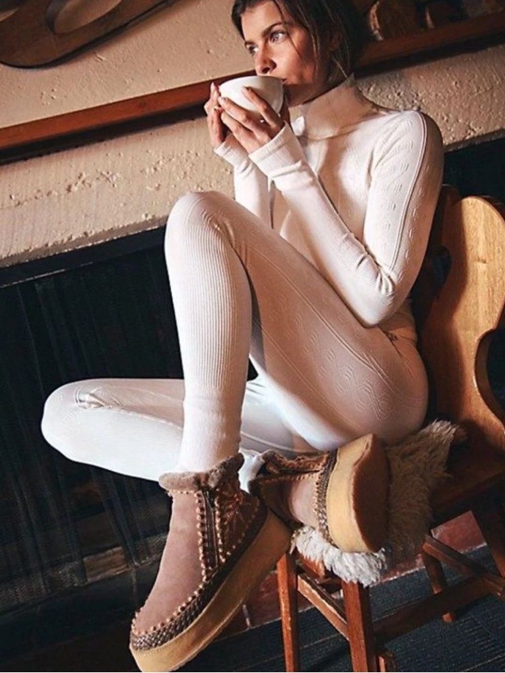 Free People Movement Run Around Seamless High Waist Leggings M/L NWOT Ivory - Picture 3 of 14